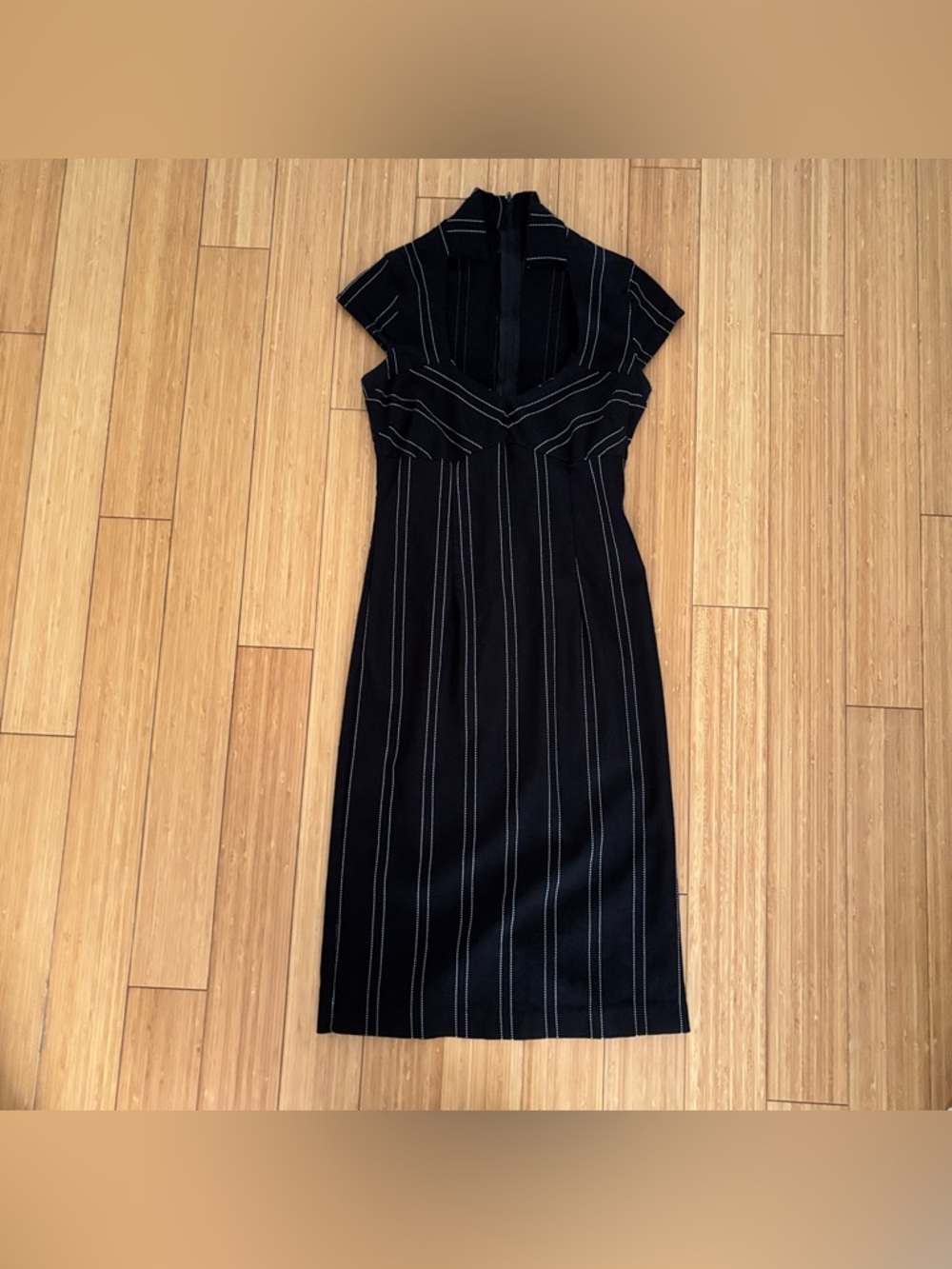 Y2K vintage babydoll black bodycon striped dress